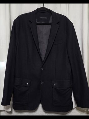 John Varvatos Black Men's Wool Blend Sport Blazer